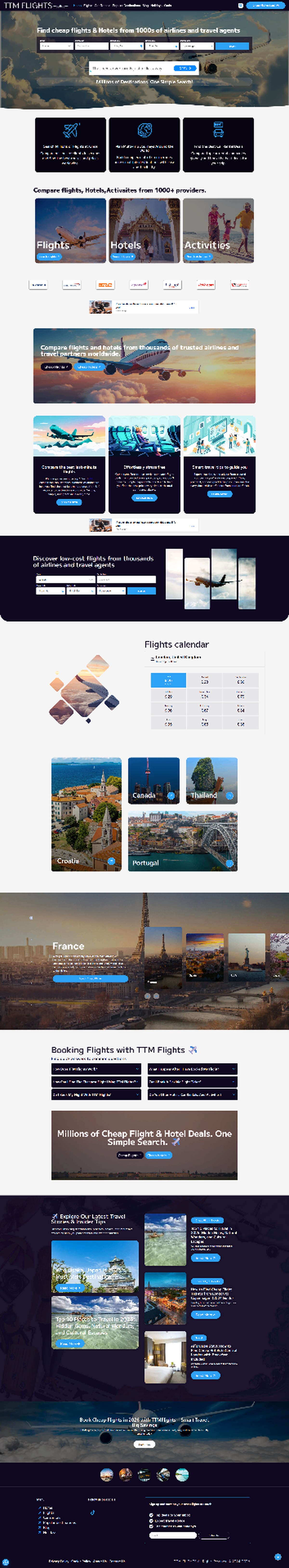 TTM Flights website preview